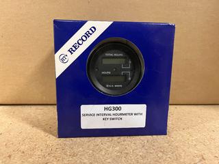 (7) HG300 Service Interval Hour Meter Gauges with Key Switch.