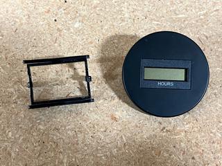 (9) Round Flush Digital Hour Meter Gauges.