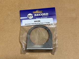 (11) HA190 1-Hole Mounting Panels for 2in Gauges, Chrome.