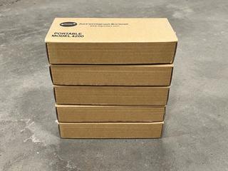 (5) Addressograph Bartizan Model 4200 Portable Credit Card Imprinters.