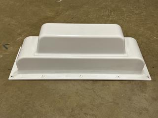 (7) Lexan Polycarbonate Box Top Light Shells, White.