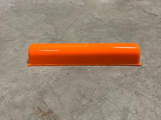 Approx. (80) Lexan Polycarbonate Duplex Top Light Caps, Orange.