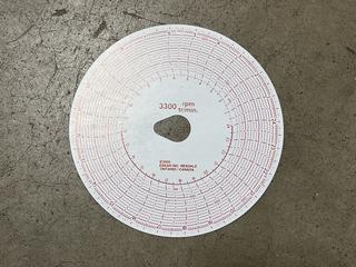 (10) Boxes of Tachograph Cards with Speed (125) and RPM (3300), 100 Per Box.