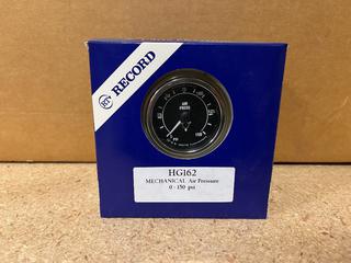 (10) HG162 Mechanical Air Pressure Gauges, 0-150 PSI.