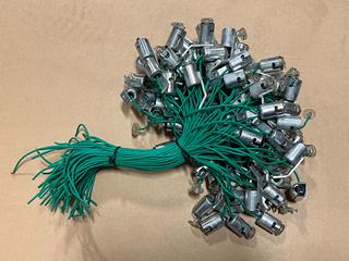 Approx. (100) Single Contact Sockets with 45 Degree Angle Brackets.