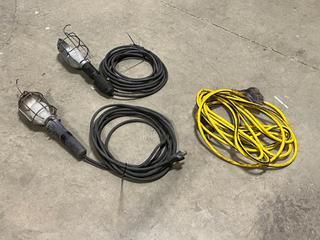 (2) Trouble Lights and 3-Way Extension Cord.