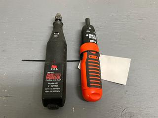 Black & Decker Nut Driver (AA Battery Operated) and Dremel 850 2-Speed Rotary Tool, No Charger.