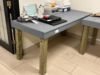 Wooden Work Bench, 68-1/2in x 30-1/2in x 30in. *Contents Not Included*