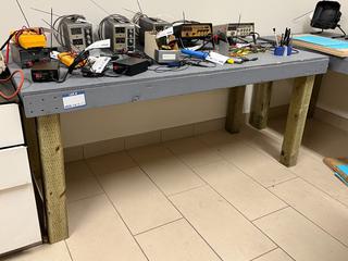 Wooden Work Bench, 68-1/2in x 30-1/2in x 30in. *Contents Not Included*