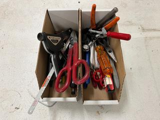 Assorted Hand Tools, Screwdrivers, Pliers, Cutters, Cable Tie Tool, Etc.