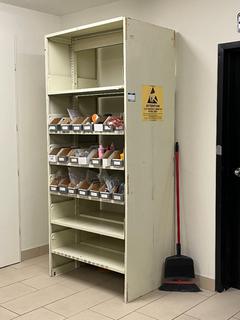 2-Sided Metal Shelving Unit 38-1/2in L x 26in D x 88in H. *Contents Not Included*
