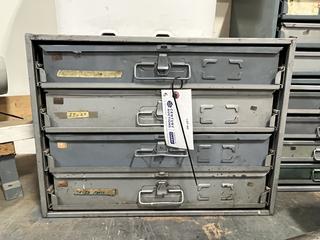 Steel Compartment Parts Bin, Contents Included.