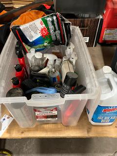 Assorted Cleaning/Car Wash Supplies and (2) Buckets.