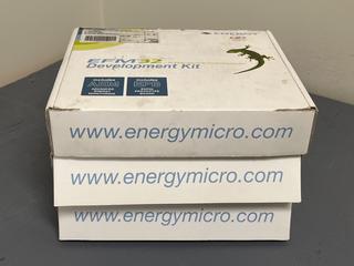 (3) Leopard Gecko Development Kits, EFM32LG-DK3650 c/w Manual.