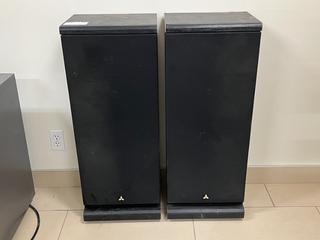 (2) Mitsubishi Model SS-3100 3-Way Speakers c/w Wire.