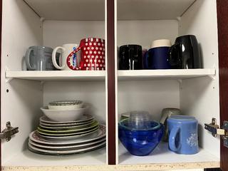 Assorted Kitchenware, Mugs, Plates, Etc.
