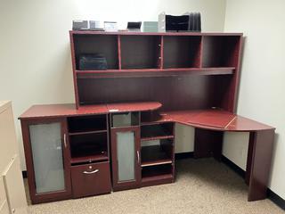 2-Tier Office Desk w/ Storage 89 1/4in x 38in. *Contents Not Included*