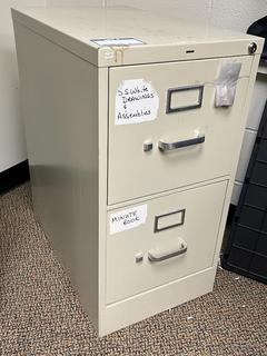 2 Drawer Filing Cabinet 15in x 25in x 29in.