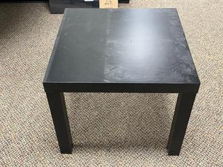 (2) Ikea Lack Tables, 21-5/8in x 21-5/8in, (1) Unused.