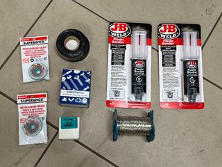 Quantity of JB Weld, De-Soldering Braid, Machine Screws, Magnets, Etc.