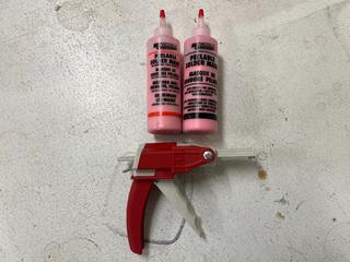Devcon Mark 5 Epoxy Gun and Peelable Solder Mask.