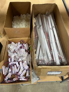 Assorted LED Strips, Wiring and Clips.