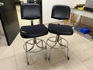 (2) Rolling Swivel Stools.