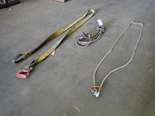 16 Ft. X 3 In. Super Sling w/ 4 1/2 In. Hook, Lifting Rope w/ Double End Hooks, Adjustable Lifting Rope Sling  (J-3-1)