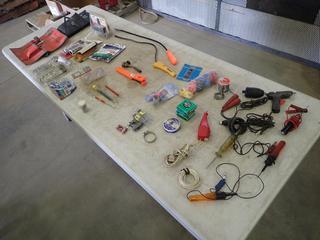 Qty Of Battery Cleaning & Maintenance Tools, Assorted Small Tools And Wires (T-3-2)