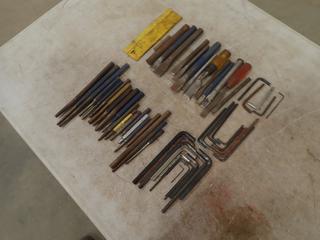 Qty of Assorted Chisels, Punches and Allen Keys (K-2-3)