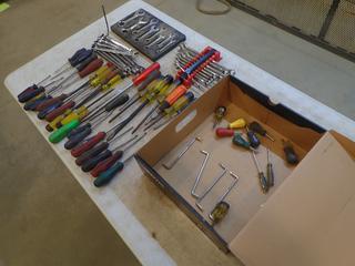 Qty Of Assorted Screwdrivers And Wrenches (K-2-3)