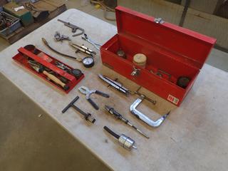 Tool Box w/ Screw Drivers, Bits And Assorted Tools (K-3-2)