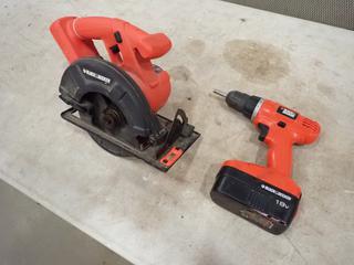 Black & Decker BDCS1806, 18V Cordless Circular Saw c/w Black & Decker 10mm w/ 18V Battery