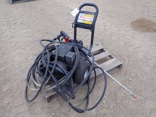 PowerJet Industrial Pressure Washer c/w 230 V, Phase 1, 5Hp Electric Motor w/ Hose And Wand *Note: Running Condition Unknown*