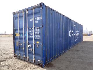 2008 40 Ft. X 9 Ft. 6 In. High Cube Storage Container. SN TGHU9516905