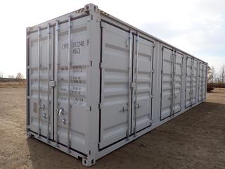 2023 40 Ft. X 9 Ft. 6 In. High Cube Storage Container c/w Multi Door Entrance. SN QT23403603 *PL#1005*