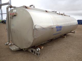 2011 FTS Guelph Ontario Model Sanitary 16,000L Cap Potable Water Tank, 10 Ft. 9 In. X 102 In. X 5 Ft. 9 In. SN F01322928