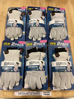 (12) Unused Pairs Mechanix Wear Goat Skin Winter Gloves, Size Medium  **Located Offsite At 15222 135 Ave, Edmonton Call Chris For More Information 587-340-9961**