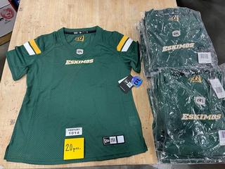 (20) Unused CFL Edmonton Eskimo Jerseys  **Located Offsite At 15222 135 Ave, Edmonton Call Chris For More Information 587-340-9961**