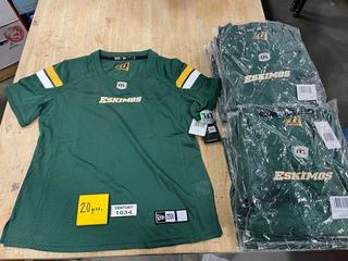 (20) Unused CFL Edmonton Eskimos Jerseys **Located Offsite At 15222 135 Ave, Edmonton Call Chris For More Information 587-340-9961**