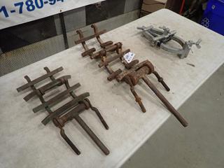 (2) Assorted Pipe Line-Up Clamps c/w Gear Puller  (L-3-1)