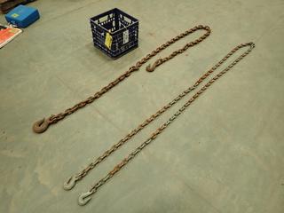 14 Ft. 8 In. Chain w/ Hooks c/w 10 Ft. 6 In. Chain w/ Hooks