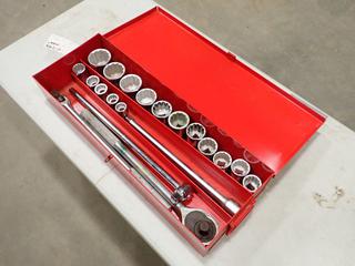 Proto 3/4 In. Drive Socket Set c/w Case  (D-2)