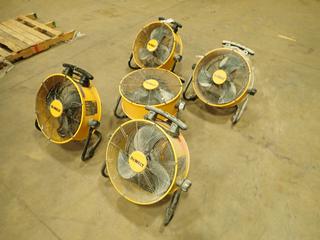 (5) DeWalt Model DXF1840 120V 18 In. Drum Fans (X-2-2)