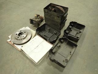 (2) Brake Rotors, PN 55036-56631 c/w (2) Battery Boxes and Single Cylinder Compressor  (P-2-3) 