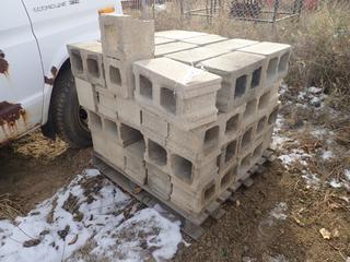 Qty Of 15 3/4 In. X 7 1/2 In. X 7 1/2 In. Cinder Blocks **Located Offsite at 21220-107 Avenue NW, Edmonton, For More Information Contact Richard at 780-222-8309**