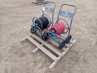 (2) Yard Works Reel Carts w/ Cables