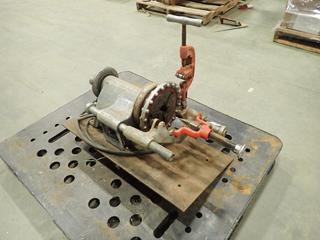 Ridgid Model 300 120V Pipe Threading Machine w/ 1/8 In. To 2 In. Pipe Cutter. SN 7513351  (O-2-1) 