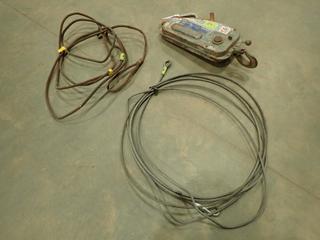 Tirfor Model TU16 Manual Hoist c/w Wire Rope Sling  *Note: Length Unknown*