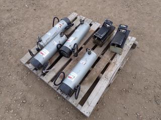 (4) Lukas 500KN Hydraulic Cylinders c/w (2) Foot Pedals